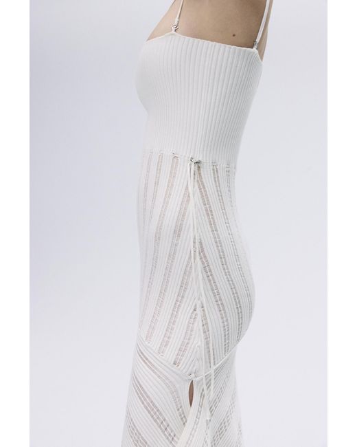 Pull&Bear White Karoline Vitto Multi-Position Midi Dress