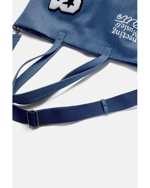 Pull&Bear Stwd-Shopper-Tasche in Blue für Herren