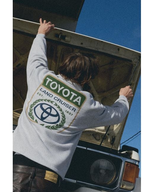 Pull&Bear Gray Toyota Quarter-Zip Sweatshirt for men