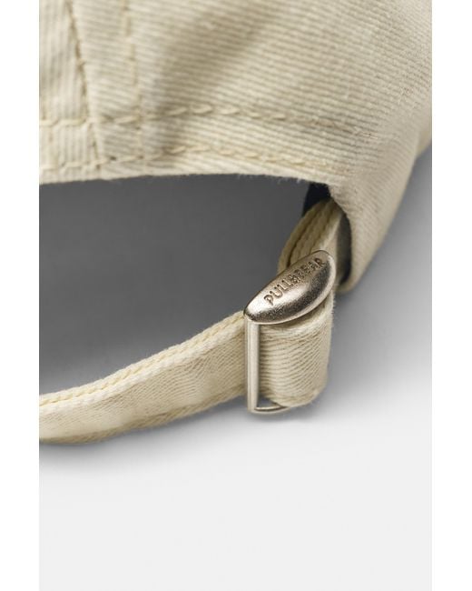 Pull&Bear Gray P Embroidered Cap for men
