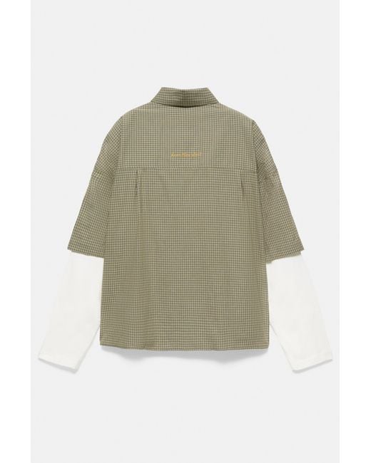 Pull&Bear Doppellagiges Karohemd in Multicolor für Herren