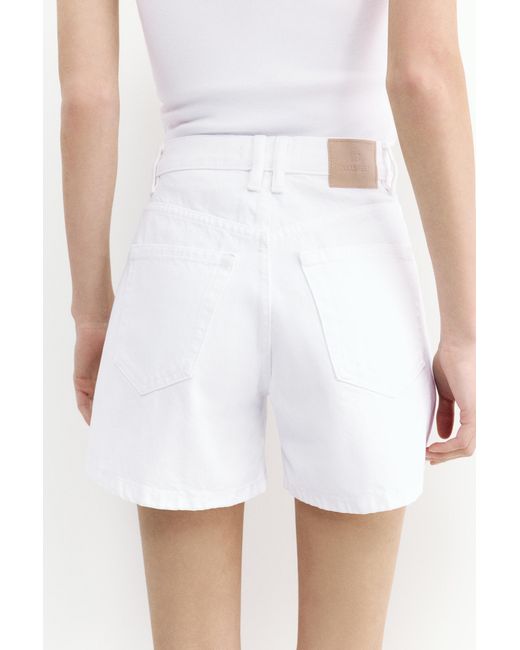 Bermuda Jeans A Vita Media di Pull&Bear in White