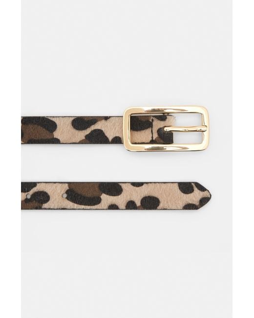 Pull&Bear Brown Leopard Belt