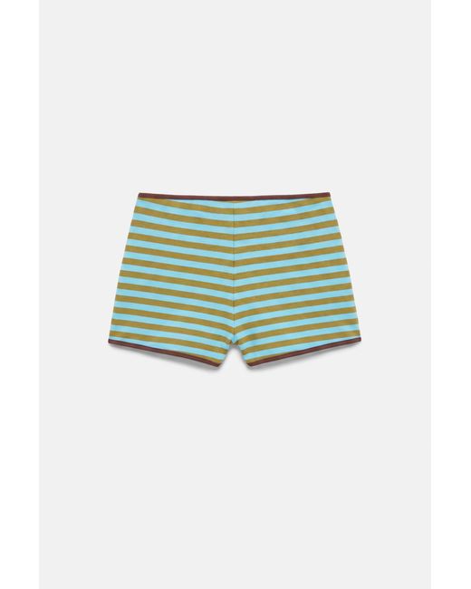 Short À Rayures Côtelées Pull&Bear en coloris Blue