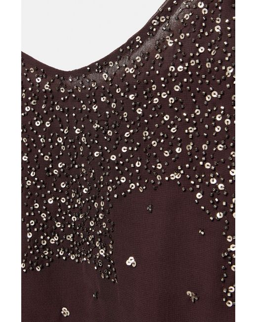 Top Con Paillettes di Pull&Bear in White