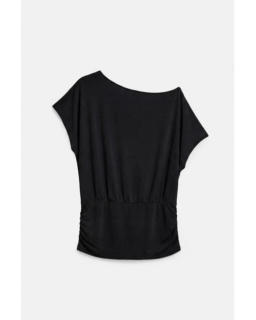 Pull&Bear Black Asymmetric Sash Top