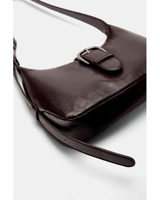 Pull&Bear White Schultertasche Mit Schnalle