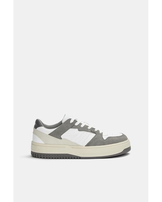 Pull&Bear Sneaker Mit Dicker Sohle in White für Herren