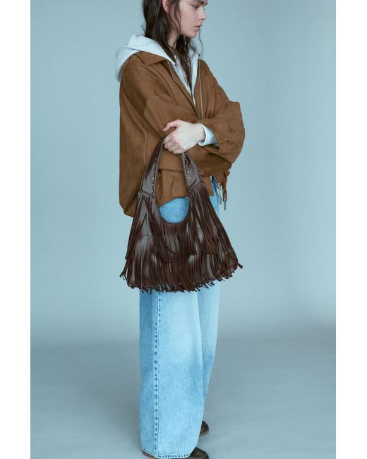 Sac Cabas À Franges Pull&Bear en coloris Black