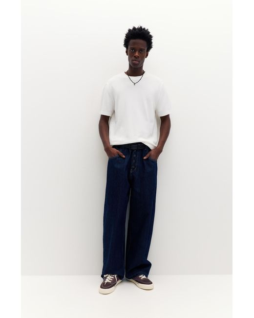 Pull&Bear Natural Short Sleeve Jumper for men
