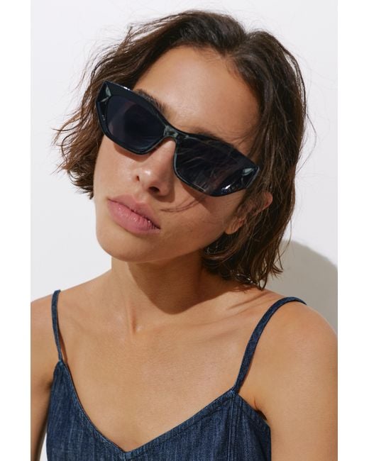 Pull&Bear Blue Cateye Tortoiseshell-Effect Sunglasses