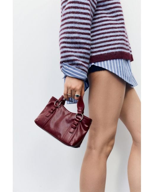 Pull&Bear Red Crossbody Bag With Rings