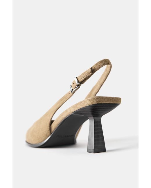Pull&Bear White Slingback Heels