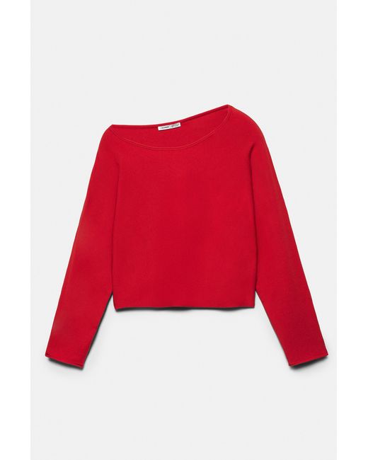 Pull&Bear Red Asymmetric Jumper