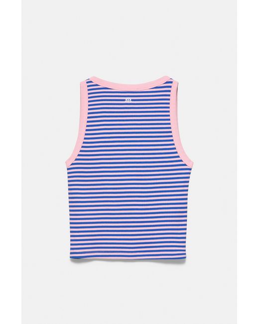 Pull&Bear Gestreepte Tanktop in het Blue