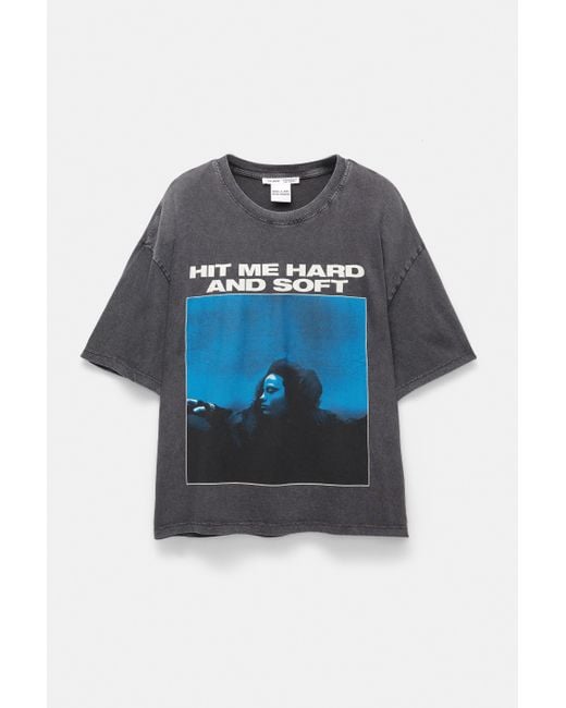 Pull&Bear Blue Billie Eilish T-Shirt