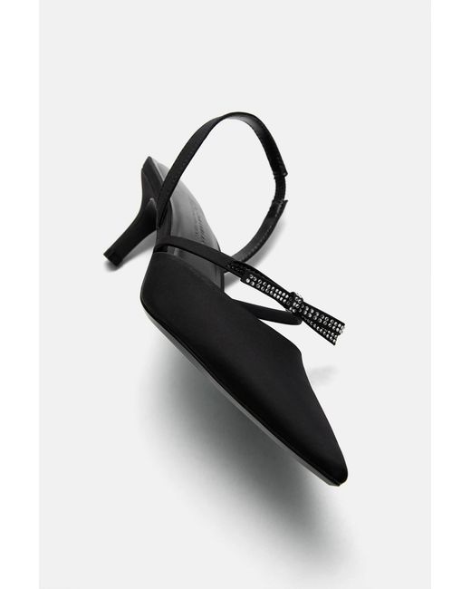 Pull&Bear White Absatzschuhe Mit Schleifendetail