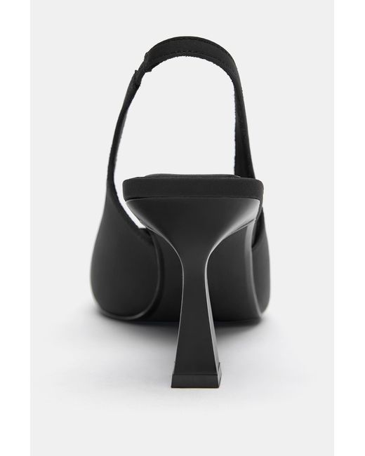 Pull&Bear Black Nylon High-Heel Shoes