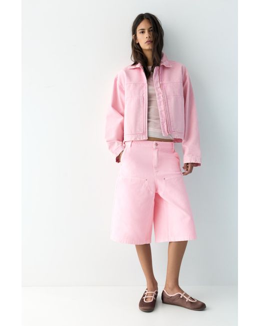 Pull&Bear Pink Utility Jacket