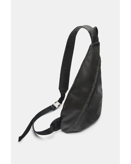 Pull&Bear Black Stwd Crossbody Belt Bag for men