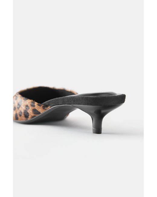 Pull&Bear Black Mules Aus Leder Mit
