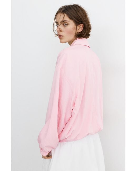 Pull&Bear Pink Oversize Fluid Jacket
