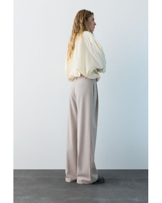 Pull&Bear Blue Darted Smart Trousers
