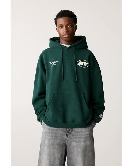 Pull&Bear Green Ny Jets Hoodie for men