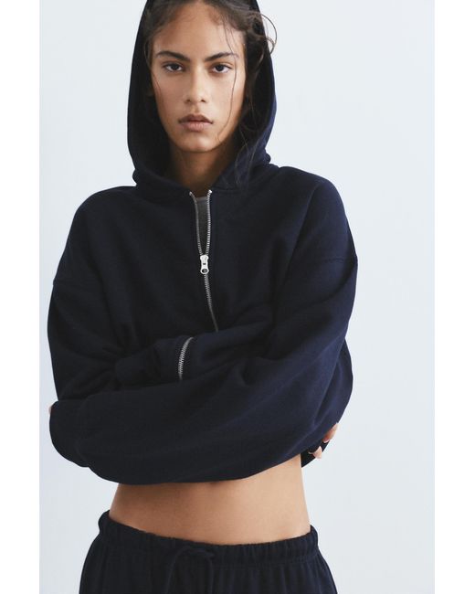 Pull&Bear Hoodie Met Rits in het Gray