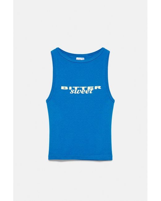 Débardeur À Message Pull&Bear en coloris Blue