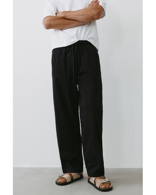 Pull&Bear White Baggy Jogger Pants for men