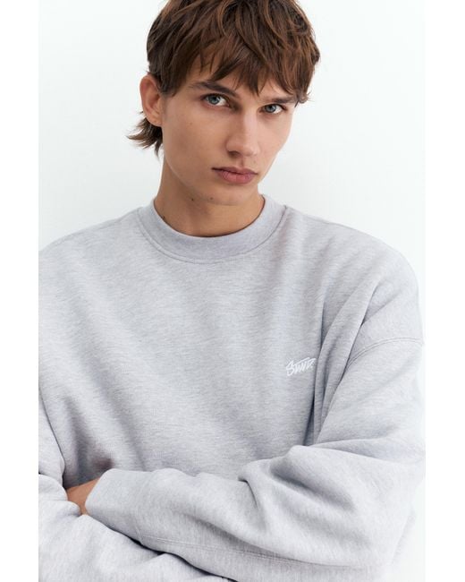 Pull&Bear Boxy Stwd-Sweater in het White voor heren