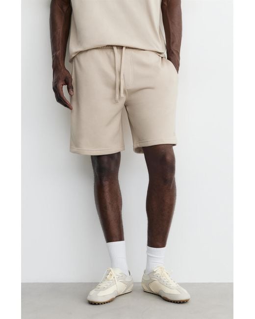 Pull&Bear Pack Joggingbermuda En T-Shirt in het Natural voor heren