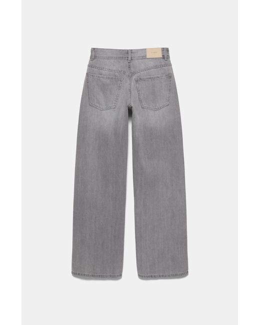 Jeans Droits Taille Basse Pull&Bear en coloris White