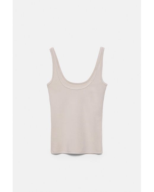 Pull&Bear White Modal Tank Top