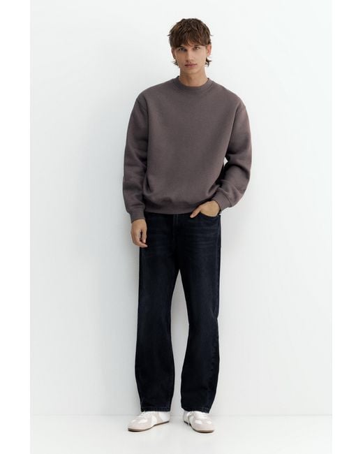 Pull&Bear Gray Relaxed Fit Sweatshirt for men