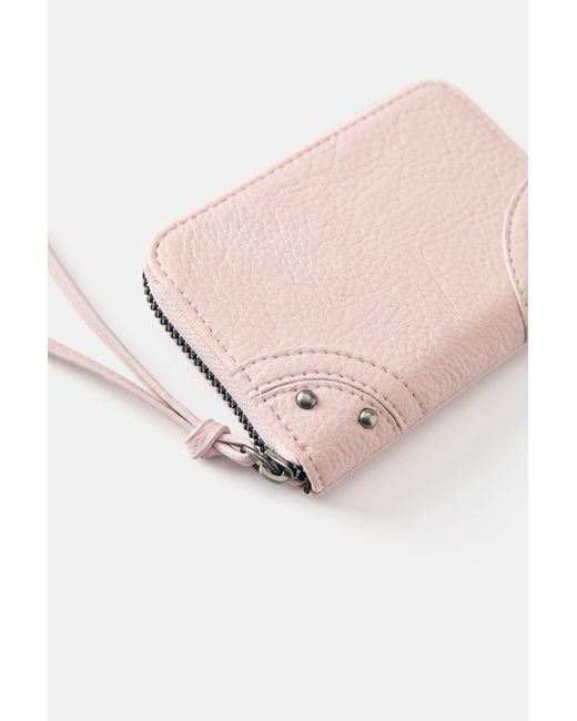 Pull&Bear Pink Studded Wallet