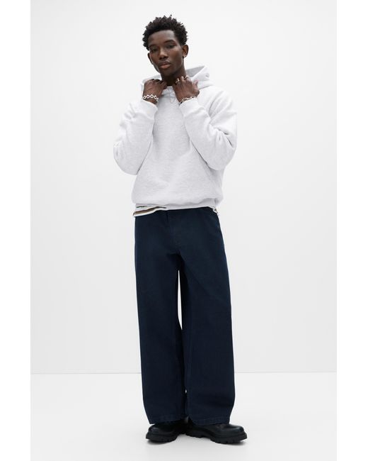 Pull&Bear Boxy-Kapuzenpullover in White für Herren