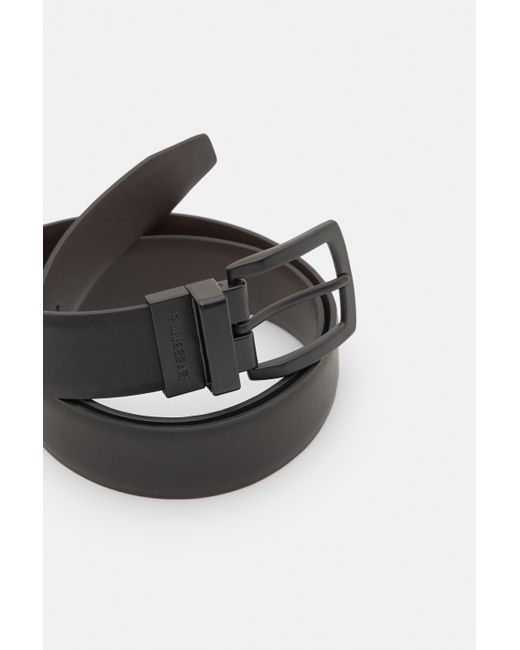 Pull&Bear Brown Reversible Leather Effect Belt for men