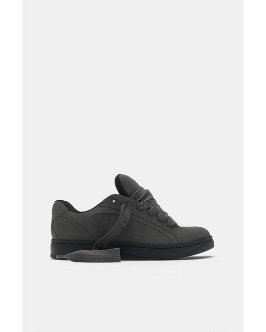 Pull&Bear Black Stwd Skate Trainers for men