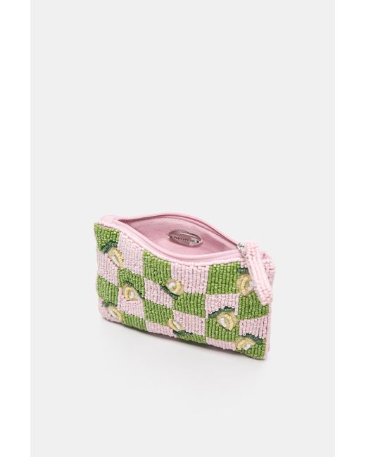 Pull&Bear Green Fruit Sequin Coin Purse