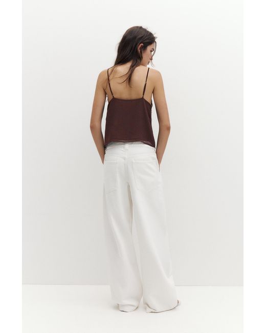 Top Con Paillettes di Pull&Bear in White