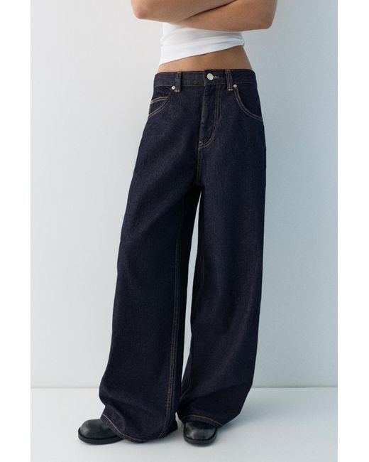 Pull&Bear Yellow Oversize Baggy Jeans