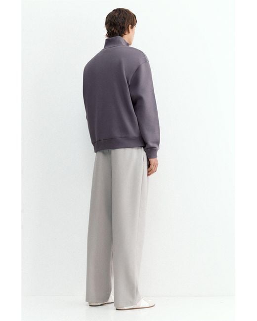 Sweat Col Zippé Pull&Bear pour homme en coloris Gray