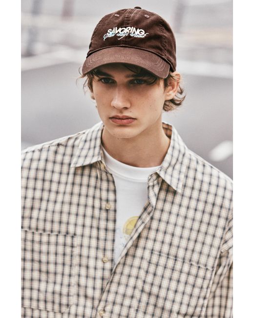 Pull&Bear Basecap Mit Stickerei Savoring in Brown für Herren