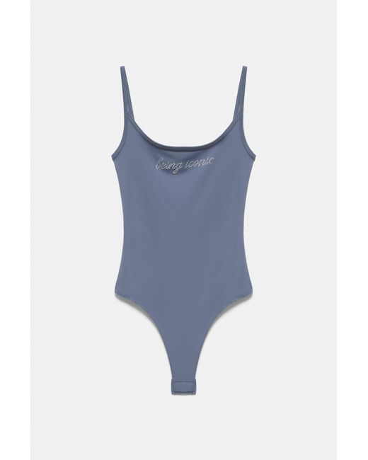 Pull&Bear Body Met Stras in het Blue