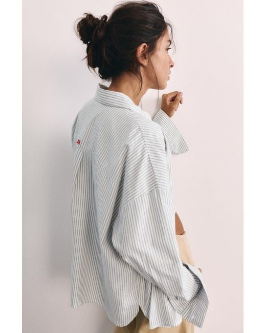 Chemise Rayée Brodée Pull&Bear en coloris Multicolor