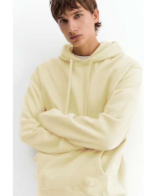 Pull&Bear Natural Basic Hooded Sweatshirt for men