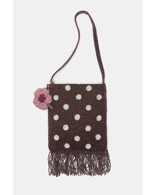 Borsa A Spalla A Pois Con Ornamento di Pull&Bear in Brown