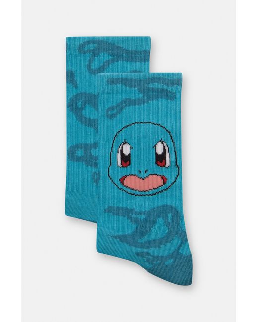 Pull&Bear Blue Pokémon Squirtle Socks for men